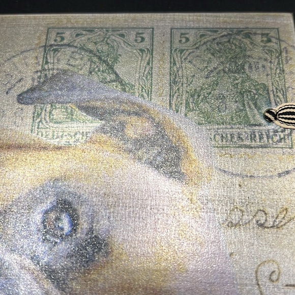 Boxer Magnet Board with 2 dog bone magnets and  ribbonn hang tag for hanging - Picture 7 of 7